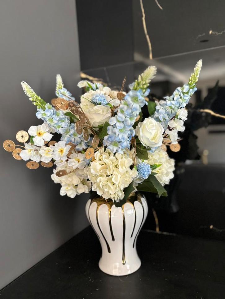 Echte eyecatcher compleet met vaas, Huis en Inrichting, Woonaccessoires | Kunstplanten en Kunstbloemen, Nieuw, Ophalen of Verzenden