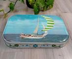 Vintage blikken zeilboot ontwerp Jacques pralines, Verzamelen, Blikken, Verzenden, Gebruikt, Overige