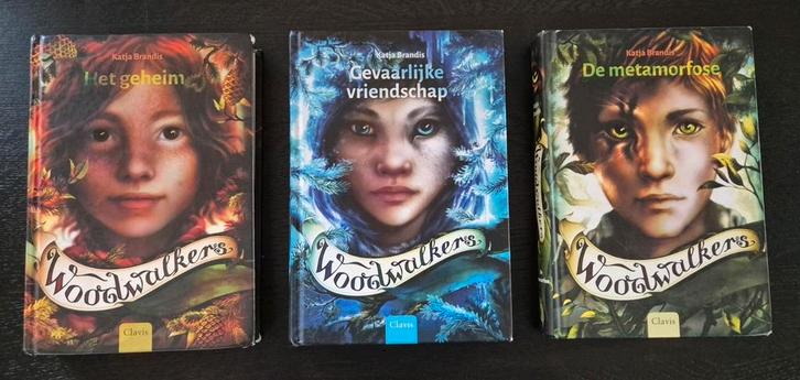Woodwalkers, Katja Brandis, deel 1 t/m 3, harde kaft, Boeken, Kinderboeken | Jeugd | 10 tot 12 jaar, Zo goed als nieuw, Fictie