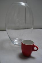 Nwe stoere grote dik glazen vaas bloemen bloemtakken plant, Overige kleuren, Nieuw, Ophalen of Verzenden, Glas