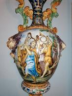 100 cm hoog majolica vaas 19e eeuw, Ophalen of Verzenden