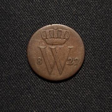1/2 cent 1822 U beschikbaar voor biedingen
