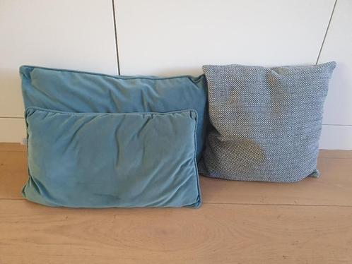3 groene sierkussentjes, Huis en Inrichting, Woonaccessoires | Kussens, Zo goed als nieuw, Groen, Rechthoekig, Ophalen of Verzenden