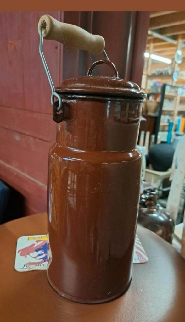 Vintage Emaille Melkbus - Decoratie & Verzameling, Antiek en Kunst, Antiek | Emaille, Ophalen