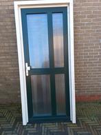 Kunststof voordeur Weru groen/wit, Doe-het-zelf en Verbouw, Kozijnen en Schuifpuien, Kunststof, Gebruikt, Deurkozijn, 150 tot 225 cm