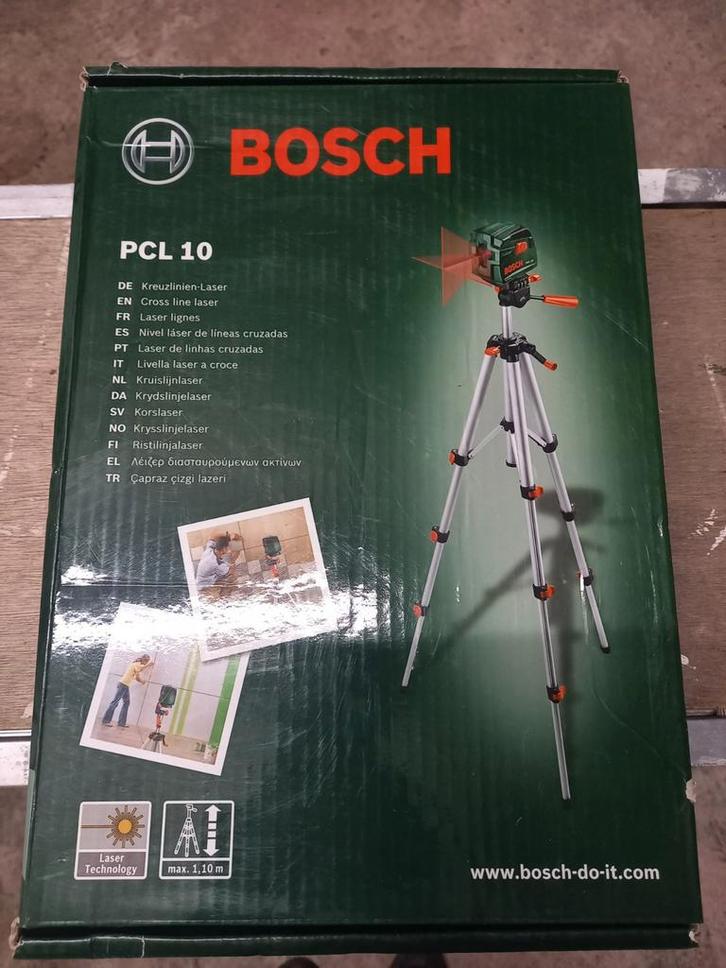 Bosch PCL 10 Kruislijnlaser - Amper Gebruikt!, Doe-het-zelf en Verbouw, Meetapparatuur, Zo goed als nieuw, Licht, Ophalen of Verzenden