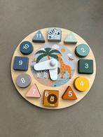 Houten klok met blokken, Ophalen of Verzenden, Zo goed als nieuw