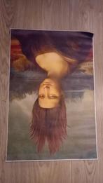 Mona Lisa Print op Canvas, Huis en Inrichting, Woonaccessoires | Schilderijen, Tekeningen en Foto's, Minder dan 50 cm, Gebruikt