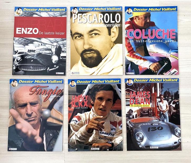 6x Michel Vaillant Dossier, Boeken, Auto's | Boeken, Zo goed als nieuw, Overige merken, Verzenden