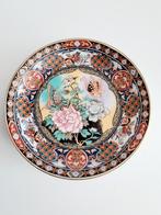 Izgs mooi vintage bordje kleurrijk met bloemen en vlinders, Ophalen of Verzenden