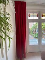 Tien prachtige, warmrode velours gordijnen HEMA, Huis en Inrichting, Stoffering | Gordijnen en Lamellen, Ophalen, Zo goed als nieuw