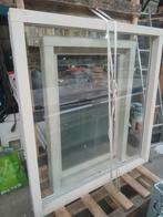 Hardhouten kozijn incl. Dubbel glas, Doe-het-zelf en Verbouw, Gebruikt, Ophalen of Verzenden, Inclusief glas, 75 tot 150 cm