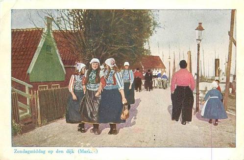 (388-067-003) Marken Zondagmiddag op den dijk, Verzamelen, Ansichtkaarten | Nederland, Noord-Holland, Voor 1920, Verzenden