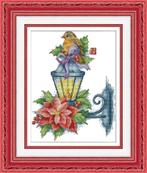 # Compleet borduurpakket; The bird on the lamp #, Ophalen of Verzenden, Nieuw, Handborduren, Borduurpakket