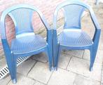 Twee antracietkleurig tuinstoelen samen €10, Kunststof, Gebruikt, Ophalen