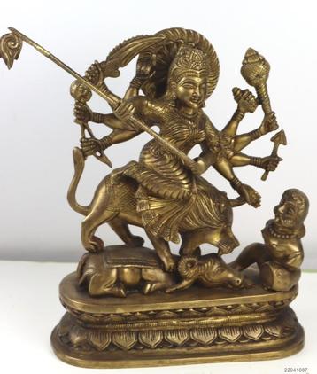 Groot beeld Durga de grote hindoe-moedergodin - Brons beschikbaar voor biedingen