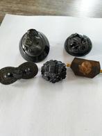 Antieke rouw broches., Sieraden, Tassen en Uiterlijk, Antieke sieraden, Verzenden, Overige materialen, Broche