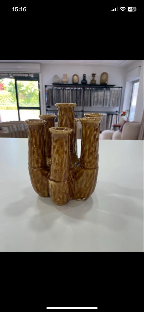Keramieken Vaas met 6 Openingen, Huis en Inrichting, Woonaccessoires | Vazen, Nieuw, Overige kleuren, Minder dan 50 cm, Aardewerk of Porselein