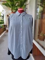 Mouwloos blouse. Blauw,  wit gestreept. Maat: L, Overige kleuren, Maat 42/44 (L), Ophalen of Verzenden, Zo goed als nieuw