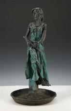 Marianne Houtkamp Fluitiste prachtig bronzen sculptuur 70 cm, Ophalen of Verzenden