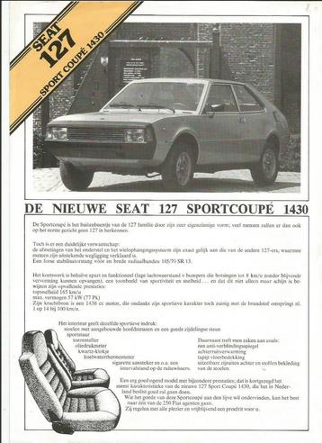 Seat 127 sport coupe flyer folder Nederlandstalig (SE127) beschikbaar voor biedingen