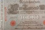 5 x Reichsbanknote 1000 mark 21-4-1910, Postzegels en Munten, Ophalen, Duitsland