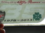 Stichting Club van Alfa Romeo Bezitters club sticker 35 jaar, Ophalen of Verzenden