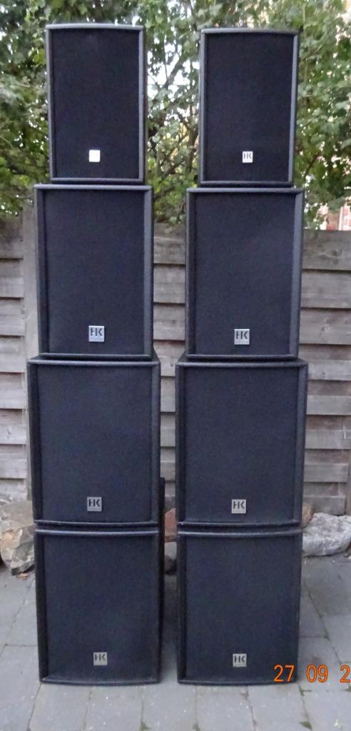 HK-Audio actieve PA speakers, Audio, Tv en Foto, Luidsprekers, Gebruikt, Front, Rear of Stereo speakers, 120 watt of meer, Overige merken