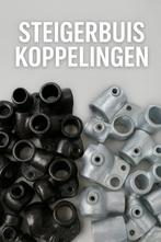 Steigerbuis koppeling verzinkt: Ronde voetplaat!, Overige typen, Info@hout-art.nl, Nieuw, Ophalen of Verzenden