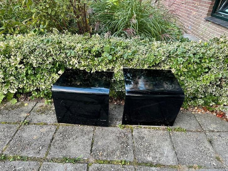 Auping Auronde aanhaaktafels – zwart - set van 2, Antiek en Kunst, Antiek | Meubels | Bedden, Ophalen