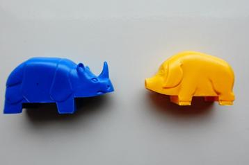 2x Weidner Poppetje Neushoorn en varken *063 beschikbaar voor biedingen