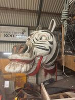 Polyester zebrakop (groot), Ophalen, Gebruikt, Carnaval