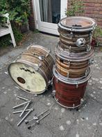 Tromsa sixties drumkit in Bronze Strata wrap in matige staat, Ophalen, Gebruikt, Overige merken