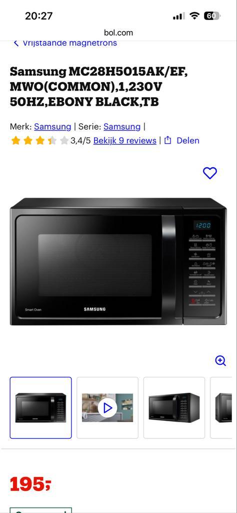 Samsung Combimagnetron - Samsung MC28H5015AK/EF, €45, Witgoed en Apparatuur, Magnetrons, Gebruikt, Vrijstaand, Combimagnetron