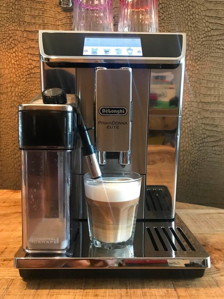 Delonghi PrimaDonna  Elite Latte-Crème Bonenmachine, Witgoed en Apparatuur, Koffiezetapparaten, Gebruikt, Gemalen koffie, Koffiebonen