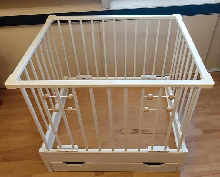 Kinderbox met lade - verstelbare bodem, Kinderen en Baby's, Boxen, Gebruikt, Rechthoekig, In hoogte verstelbaar, Lade, Ophalen