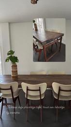 Mooie houten eettafel, 150 tot 200 cm, Rechthoekig, Ophalen of Verzenden, Zo goed als nieuw