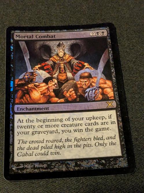 Foil Mortal Combat uit Tenth, Hobby en Vrije tijd, Verzamelkaartspellen | Magic the Gathering, Gebruikt, Losse kaart, Foil, Ophalen of Verzenden