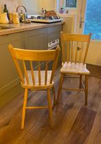 Set van 2 eiken vintage stoelen, Ophalen, Gebruikt, Twee, Bruin