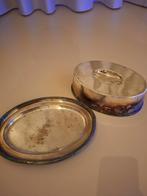 Verzilverde serveerschaal met deksel, Ophalen, Zilver