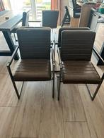 Eetkamer stoelen, Ophalen, Gebruikt, Bruin, Metaal