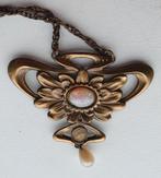 Fraaie Jugendstil art nouveau hanger aan ketting, Overige materialen, Gebruikt, Overige voorstellingen, Verzenden