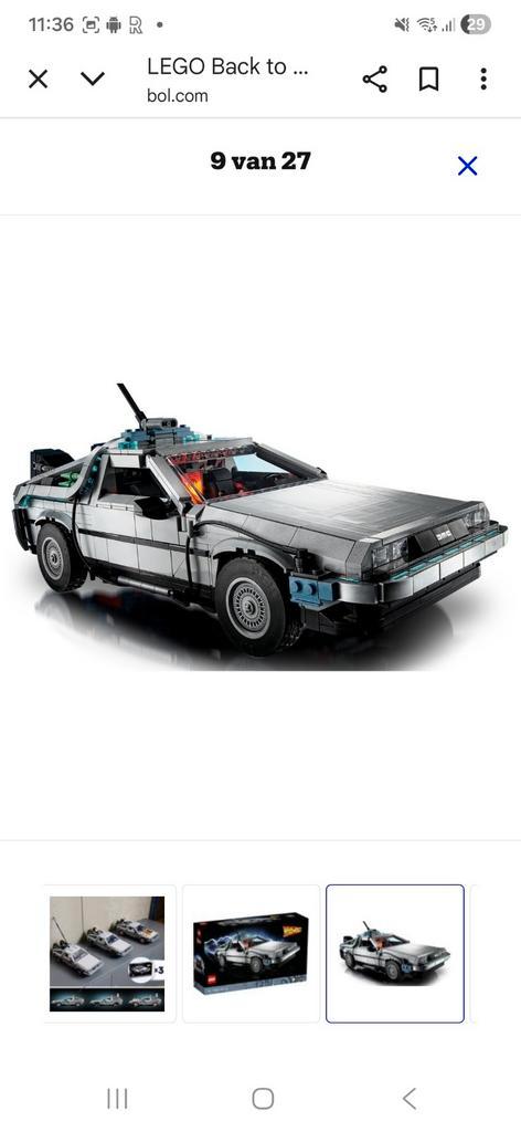 LEGO Back to the Future DeLorean met handtekening ontwerper, Kinderen en Baby's, Speelgoed | Duplo en Lego, Zo goed als nieuw