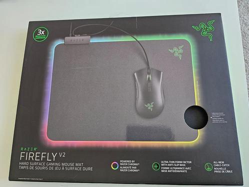 Razer Firefly V2 muismat, Computers en Software, Muismatten, Zo goed als nieuw, Gaming muismat, Ophalen of Verzenden