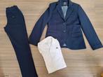 Slim fit pak blauw compleet met structuur mt 146/152 NIEUW, WE, Ophalen of Verzenden, Zo goed als nieuw, Setje