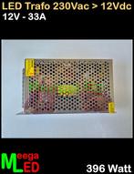 LED Trafo Voeding Adapter Driver - 230V > 12V - 33A = 396W, Ophalen of Verzenden, Nieuw, LEDtrafo