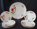 Set/9 Hartporzella porseleinen gebak-serveerset., Antiek en Kunst, Antiek | Servies compleet, Ophalen of Verzenden