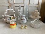 Brocante Theepot - Mariabeeld - Schaaltje op voet - olifant, Ophalen of Verzenden