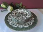 Englisch tableware ironstone LTD, Gebakschaal met 6 bordjes., Antiek en Kunst, Antiek | Servies los, Ophalen of Verzenden