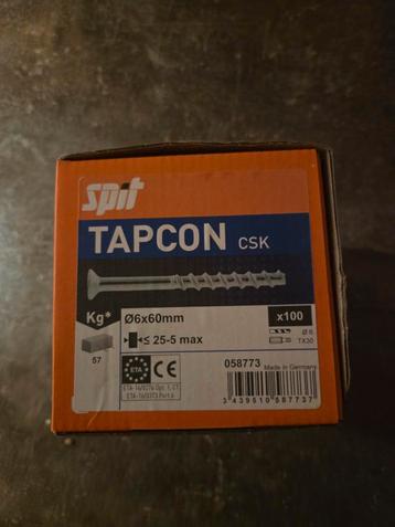 Betonbouten Spit Tapcon CSK 6x60mm (100 stuks) beschikbaar voor biedingen